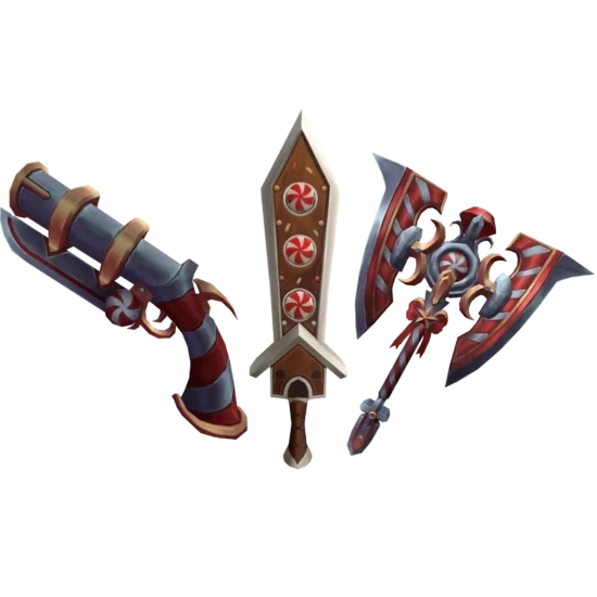 🎯 SET SWIRLY FULL (Swirly Axe + Swirly Gun + Swirly Blade) [NA SUA CONTA]